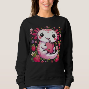 Axolotl Drink Japanese Strawberry Milk Sweatshirt