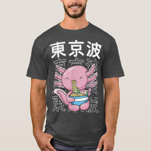 Axolotl Eat Ramen Milk Kawaii Ästhetische Kinder T T-Shirt