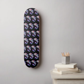 Axolotl farblich skateboard