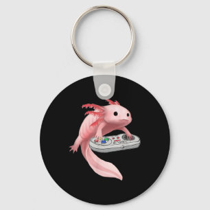 Axolotl-Fisch spielt Videospiel White-Axolotl Liza Schlüsselanhänger