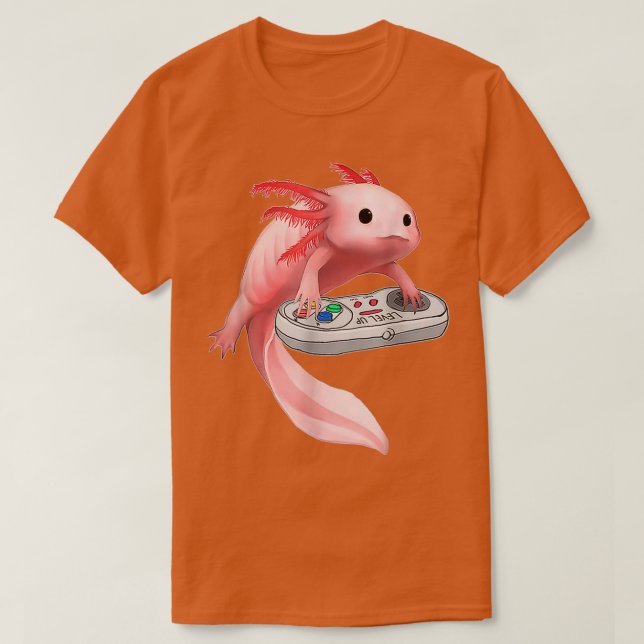 Axolotl Fish Playing Video Game Classic TShirt (Design vorne)