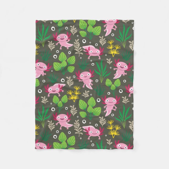 Axolotl Fleece Blanket (Vorderseite)