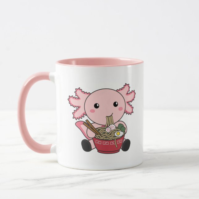 Axolotl Food Ramen Japanese Food Kawaii Animals Po Tasse (Links)