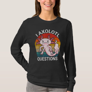 Axolotl Fragen Kinder Retro Niedlich Axolotl T-Shirt