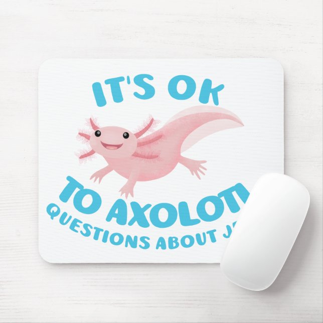 Axolotl Fragen über Jesus süß christlich Mousepad (Mit Mouse)