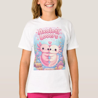 Axolotl-Freunde Süßes Kawaii-Design T-Shirt