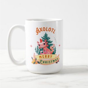 Axolotl Frohe Weihnachten Süße Santa-Mütze Kaffeetasse