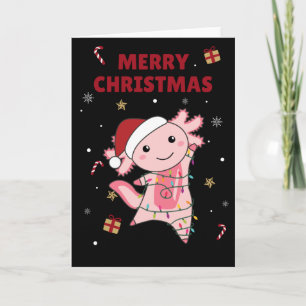 Axolotl Frohe Weihnachten Winter Tiere Axolotls Ca Karte