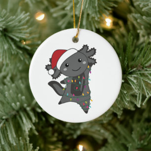 Axolotl Frohe Weihnachts Wintertiere Axolotls Keramik Ornament