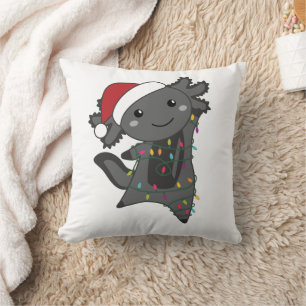 Axolotl Frohe Weihnachts Wintertiere Axolotls Kissen