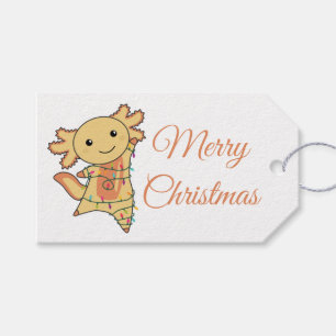 Axolotl Frohe Weihnachts Wintertiere Axolotls Tr Geschenkanhänger