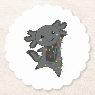 Axolotl Frohe Weihnachts Wintertiere Axolotls Untersetzer