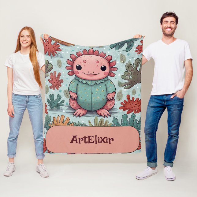 Axolotl Funny Unique Print Fleecedecke (Beispiel)