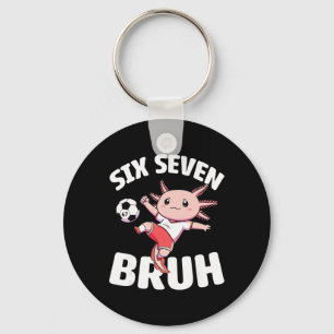 Axolotl Fußball 67 Bruh Meme Lustig Footll Kawaii Schlüsselanhänger