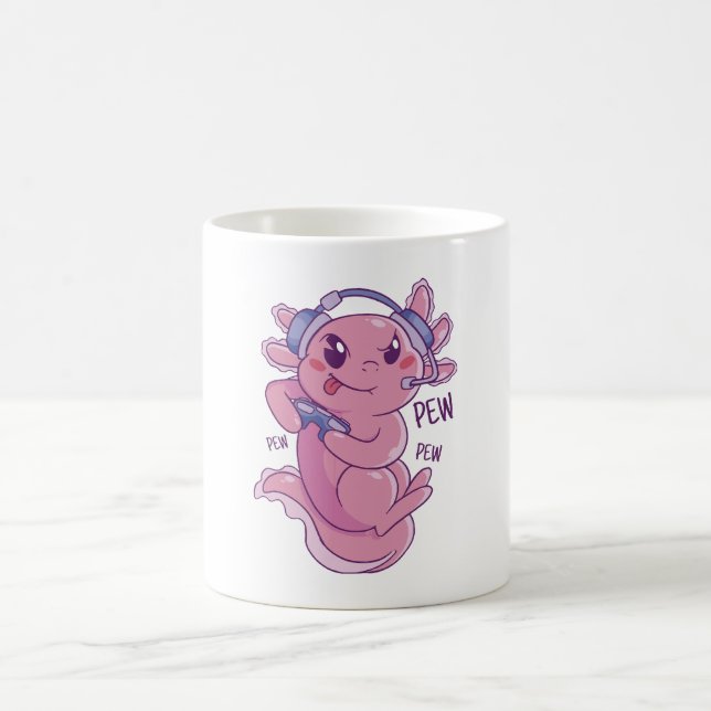Axolotl Gamer Challenge Blast Kaffeetasse (Mittel)