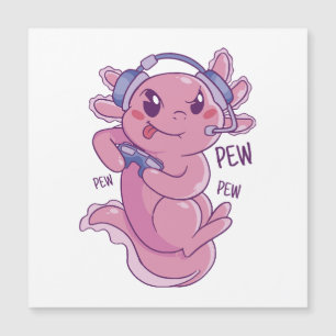 Axolotl-Gamer-Challenge-Blast Magnetkarte