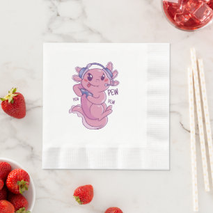Axolotl-Gamer-Challenge-Blast Serviette