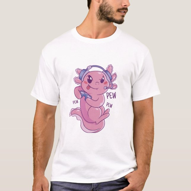 Axolotl Gamer Challenge Blast T-Shirt (Vorderseite)