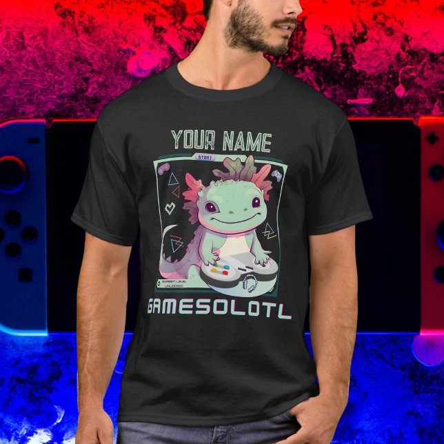 Axolotl Gamesolotl Funny Gaming Lovers T - Shirt (Von Creator hochgeladen)