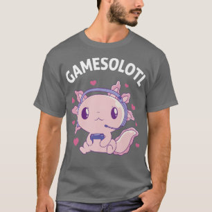 AXOLOTL Gamesolotl Kawaii Chibi Pastel Goth Anime T-Shirt