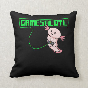 Axolotl Gaming Gamesalotl Kawaii Kissen