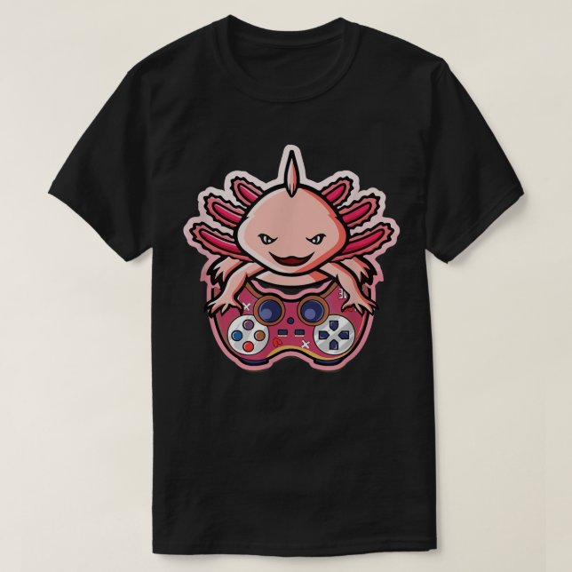 Axolotl Gaming Kids Boys Girls Anime Video Game Ga T-Shirt (Design vorne)
