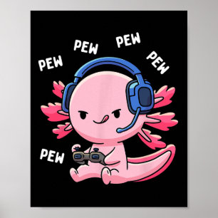 Axolotl Gaming Kinder Jungen Mädchen Anime Videosp Poster