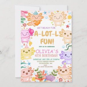 Axolotl Geburtstag Einladung