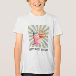 Axolotl Geburtstag Tri-Blend Shirt