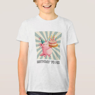 Axolotl Geburtstag Tri-Blend Shirt