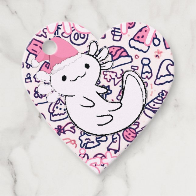 Axolotl Geschenkanhänger (Vorderseite)