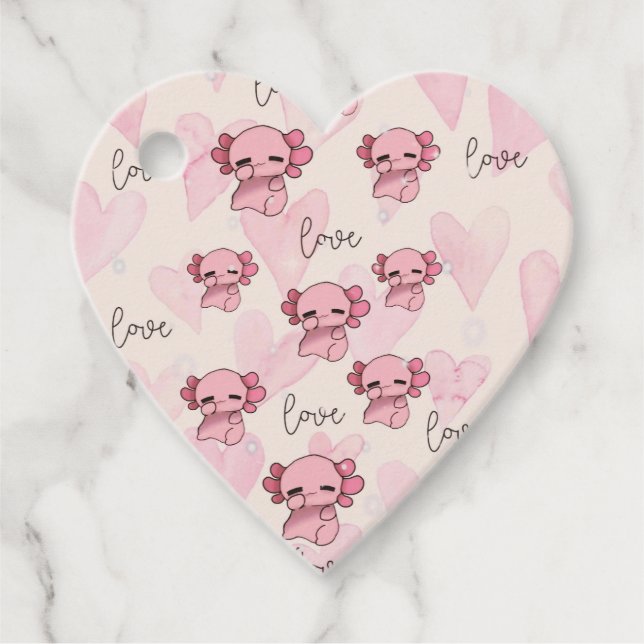 Axolotl Geschenkanhänger (Vorderseite)