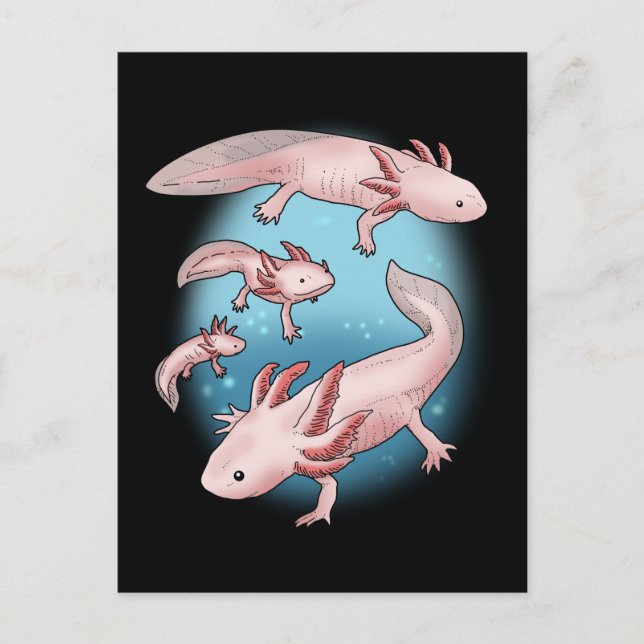 Axolotl Gift Kids Kawaii Axolotl Ohrfeigen Men Axo Postkarte (Vorderseite)