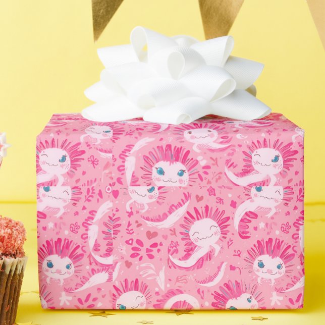 Axolotl gift wrap geschenkpapier (Von Creator hochgeladen)