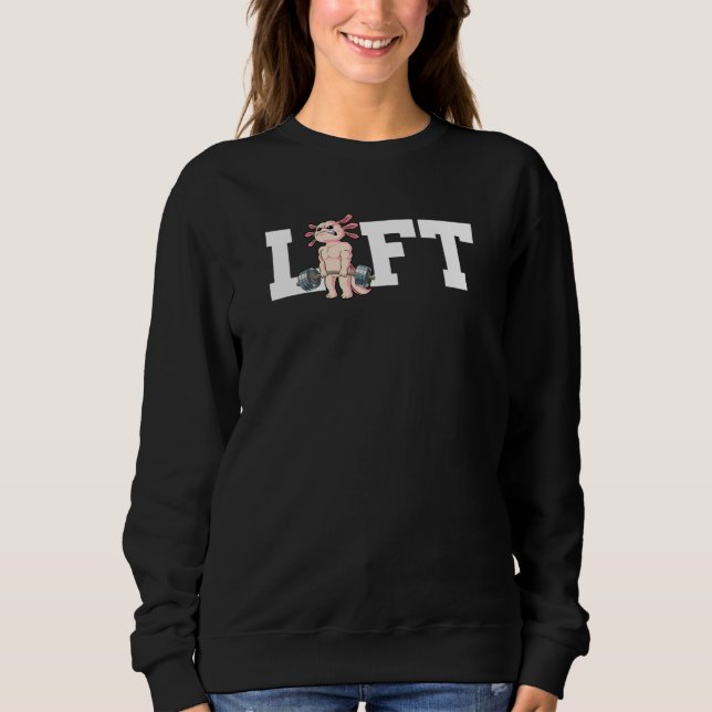 Axolotl Gym Weight Training Lift Deadlift Sweatshirt (Vorderseite)
