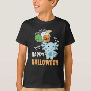 Axolotl Halloween Balloons Kinder Niedliche Axolot T-Shirt