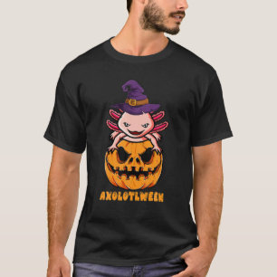 Axolotl Halloween-Kostüm mit Pumpkin T-Shirt
