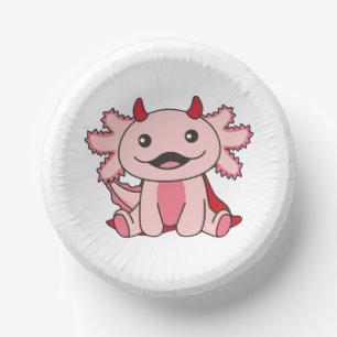 Axolotl Halloween Niedlich Devil Kids Hexen Kostüm Pappteller