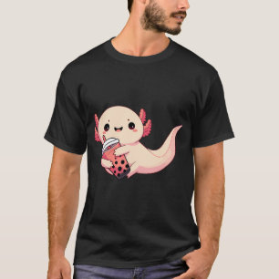 Axolotl hält Boba-Tee T-Shirt