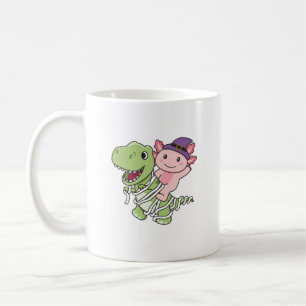 Axolotl Happy Halloween T-rex Mummy-Kostüm Kaffeetasse