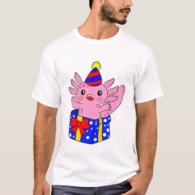 axolotl HappyGeburtstag T-Shirt (Vorderseite)