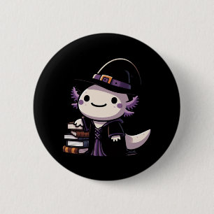 Axolotl Hexe - Niedliches Halloween Button