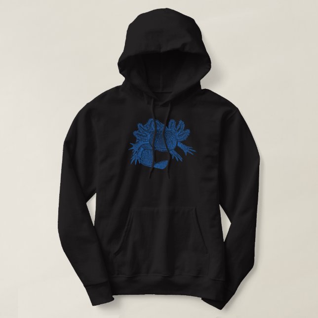 Axolotl Hoodie - BLAU (Design vorne)