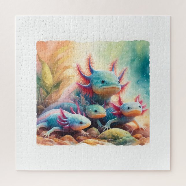 Axolotl in Harmony 060624AREF108 - Watercolor Puzzle (Vertikal)