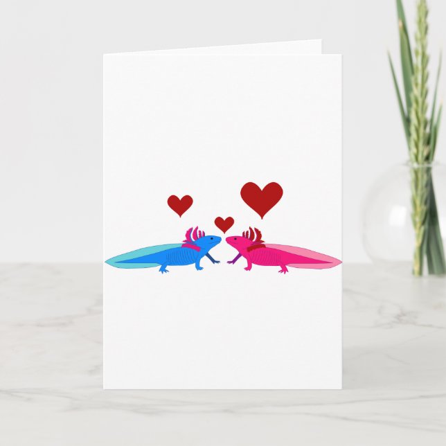 Axolotl in Liebe Karte (Vorderseite)