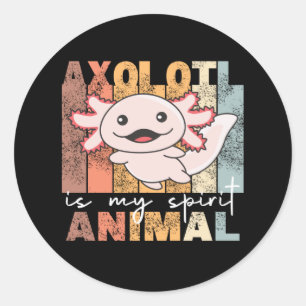 Axolotl ist mein Geisttier - Sweet Axolotl Classi Runder Aufkleber