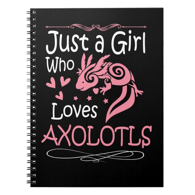 Axolotl Just A Girl, die Axolotls Männer Liebe Fra Notizblock (Vorderseite)