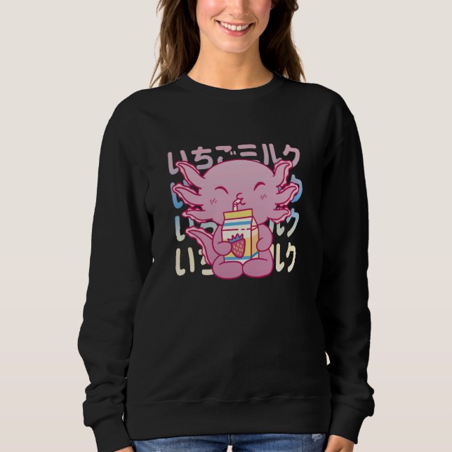 Axolotl, Kawaii,   1 Sweatshirt (Vorderseite)