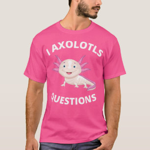 Axolotl Kawaii Eyes Niedlich Pink Salamander Amphi T-Shirt