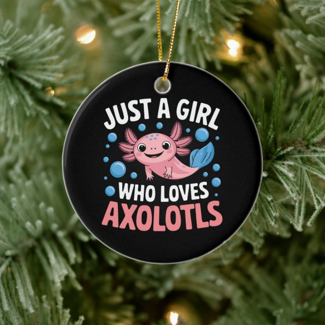 Axolotl Kawaii Just A Girl Liebe Axolotls Keramik Ornament (Baum)